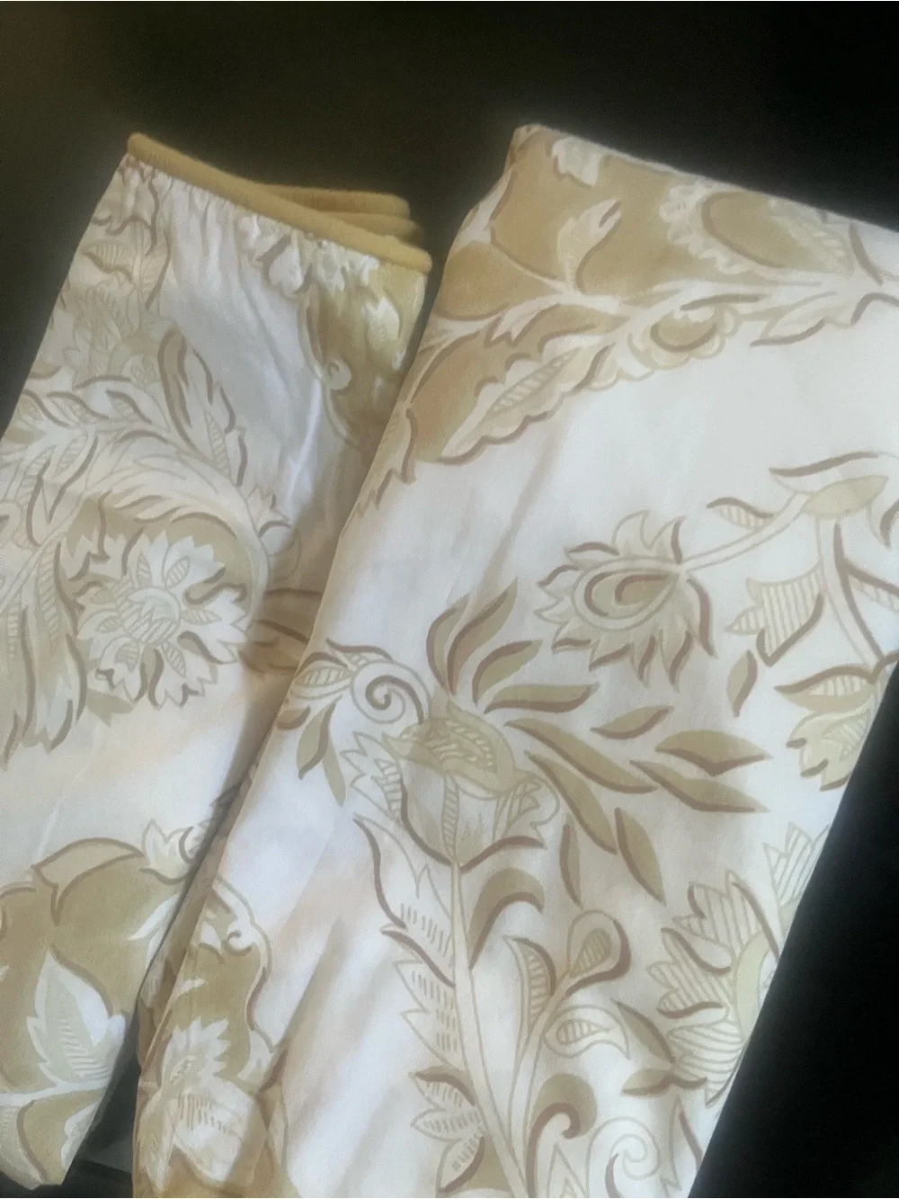 Pottery Barn tan and White standard pillow sham set